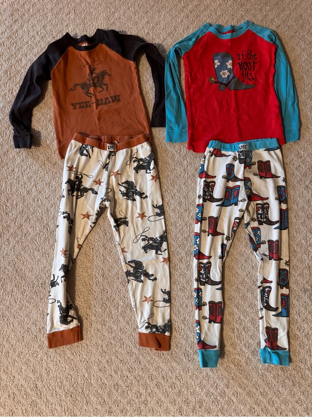 Lazy One Kids Cowboy Pajama 100% cotton
